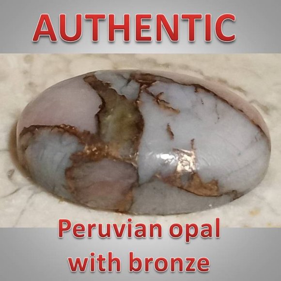 Peruvian opal with bronze cabochon stone rock 3.5 carats 03
